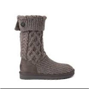 UGG Classic Cardi Gray Knit Cuff Boots